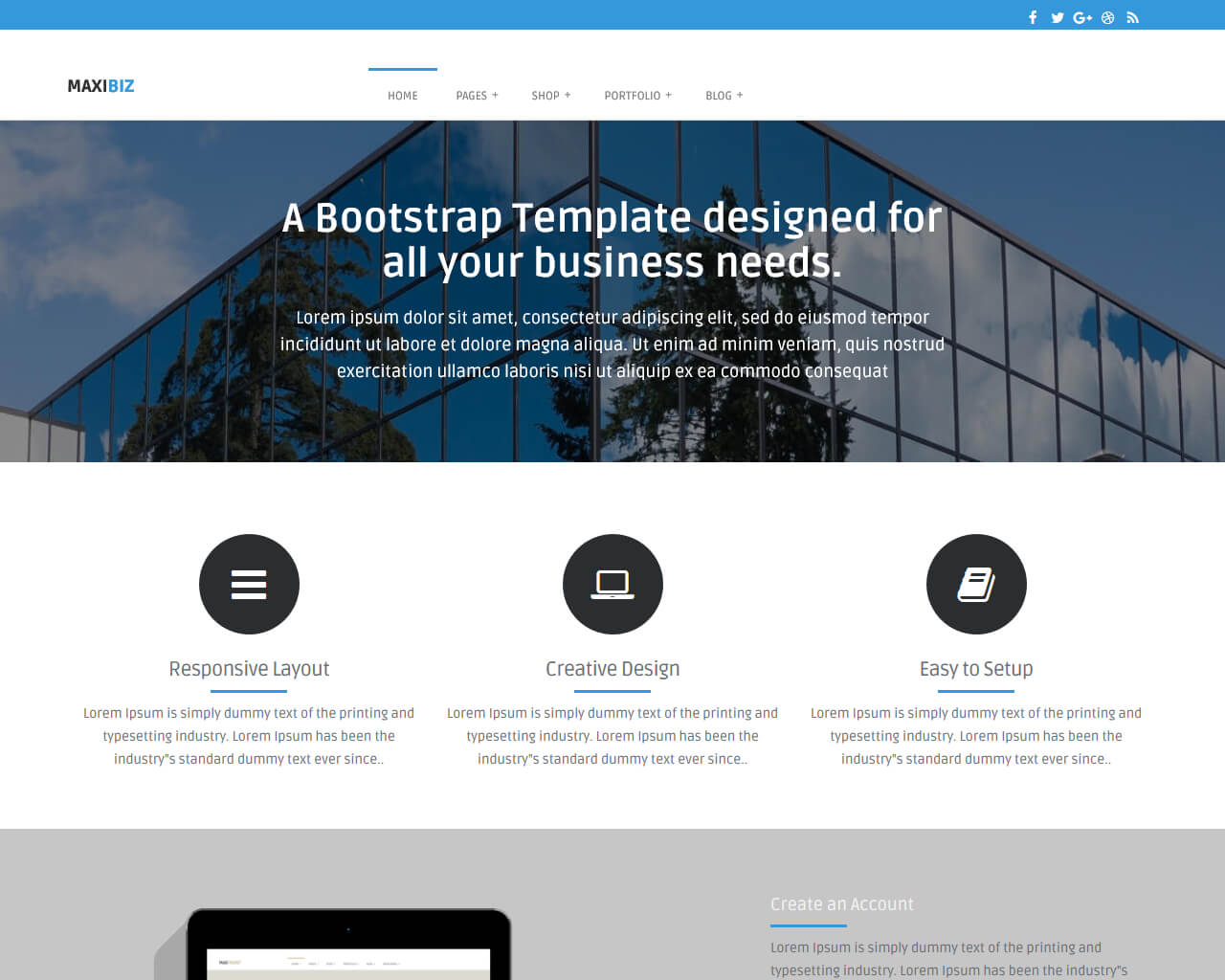 HTML5 bootstrap template