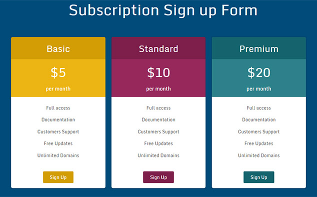 Subscription php script